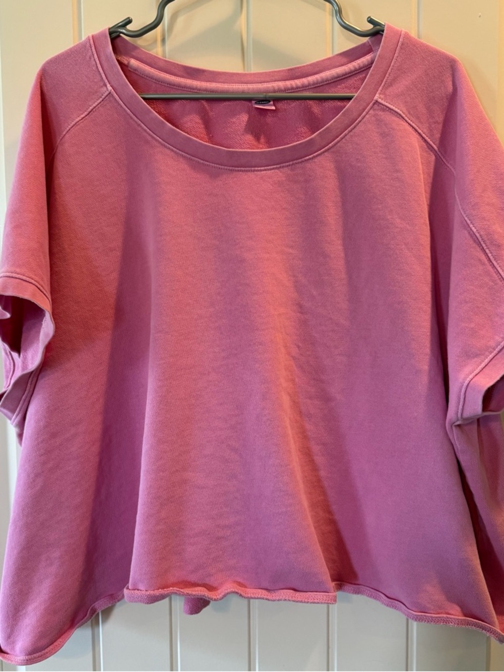 Old Navy Dusty Pink Relaxed Short Sleeve Sweatshirt